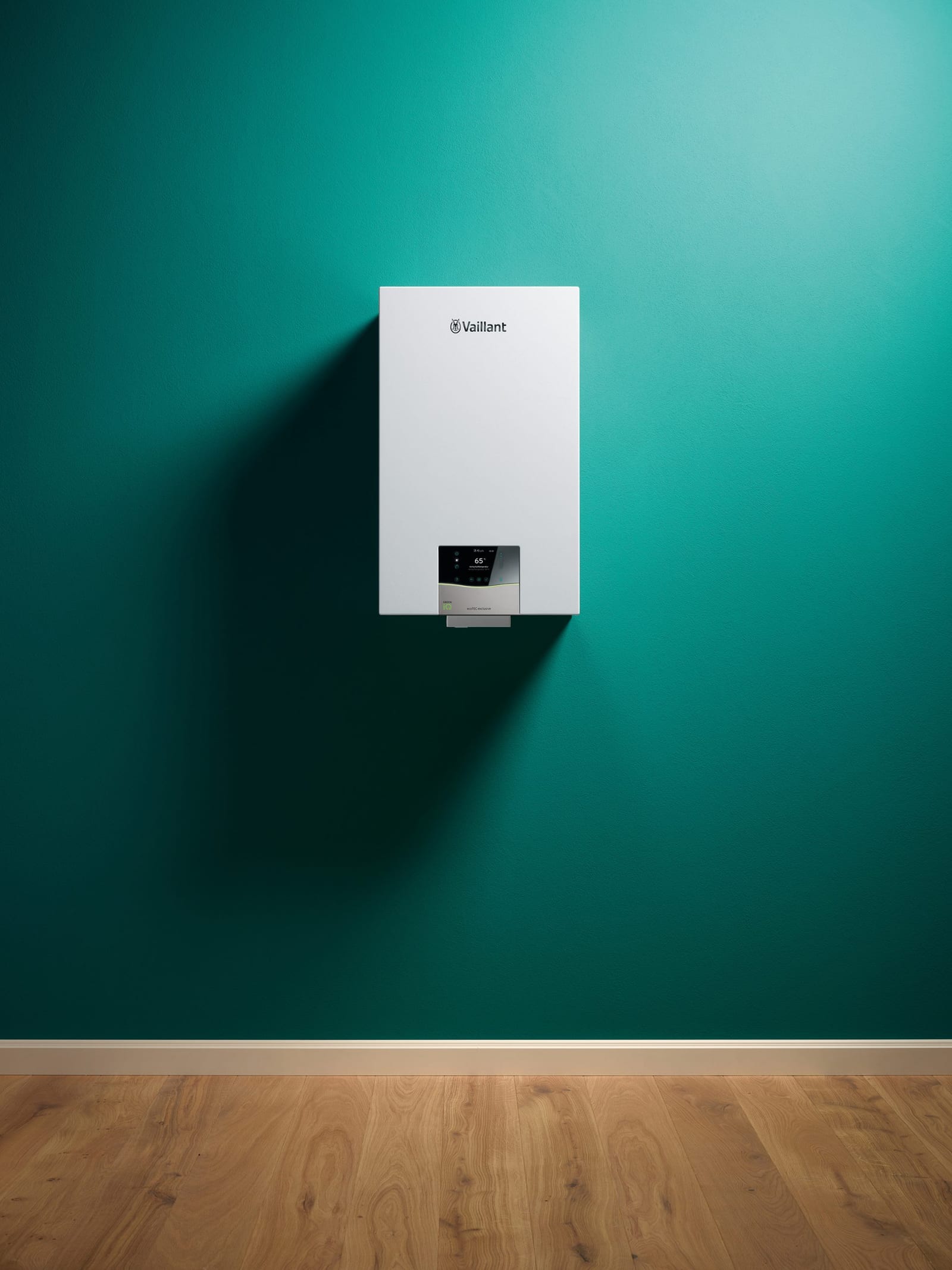 A serviced Vaillant boiler installed on a wall
